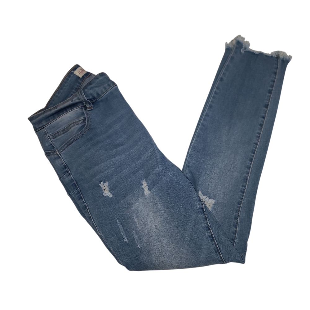 HI-Waisted Distressed Skinny JEANS sz 14 - Picture 5 of 6
